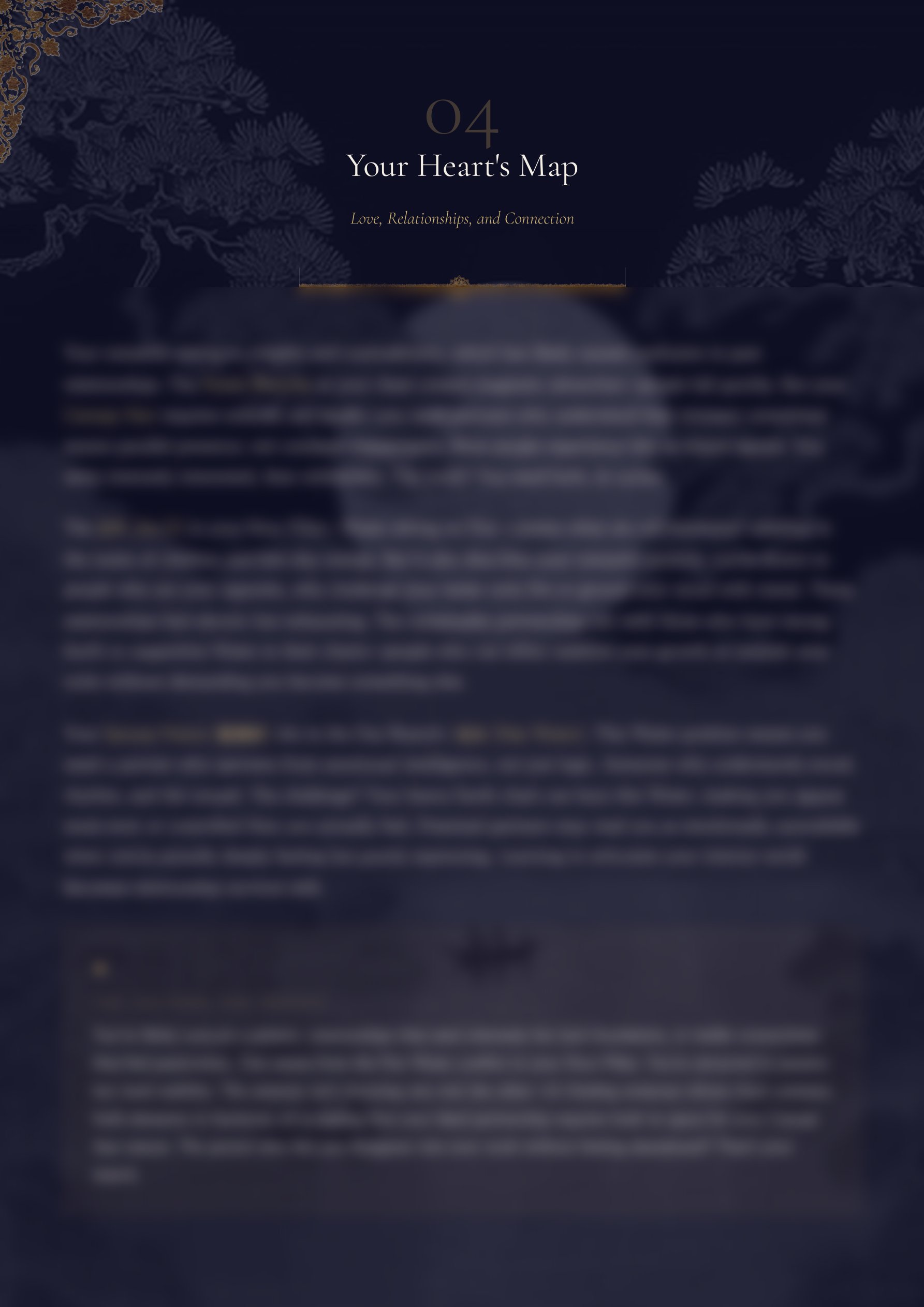 Heart's Map relationship analysis from a Saju Atelier reading