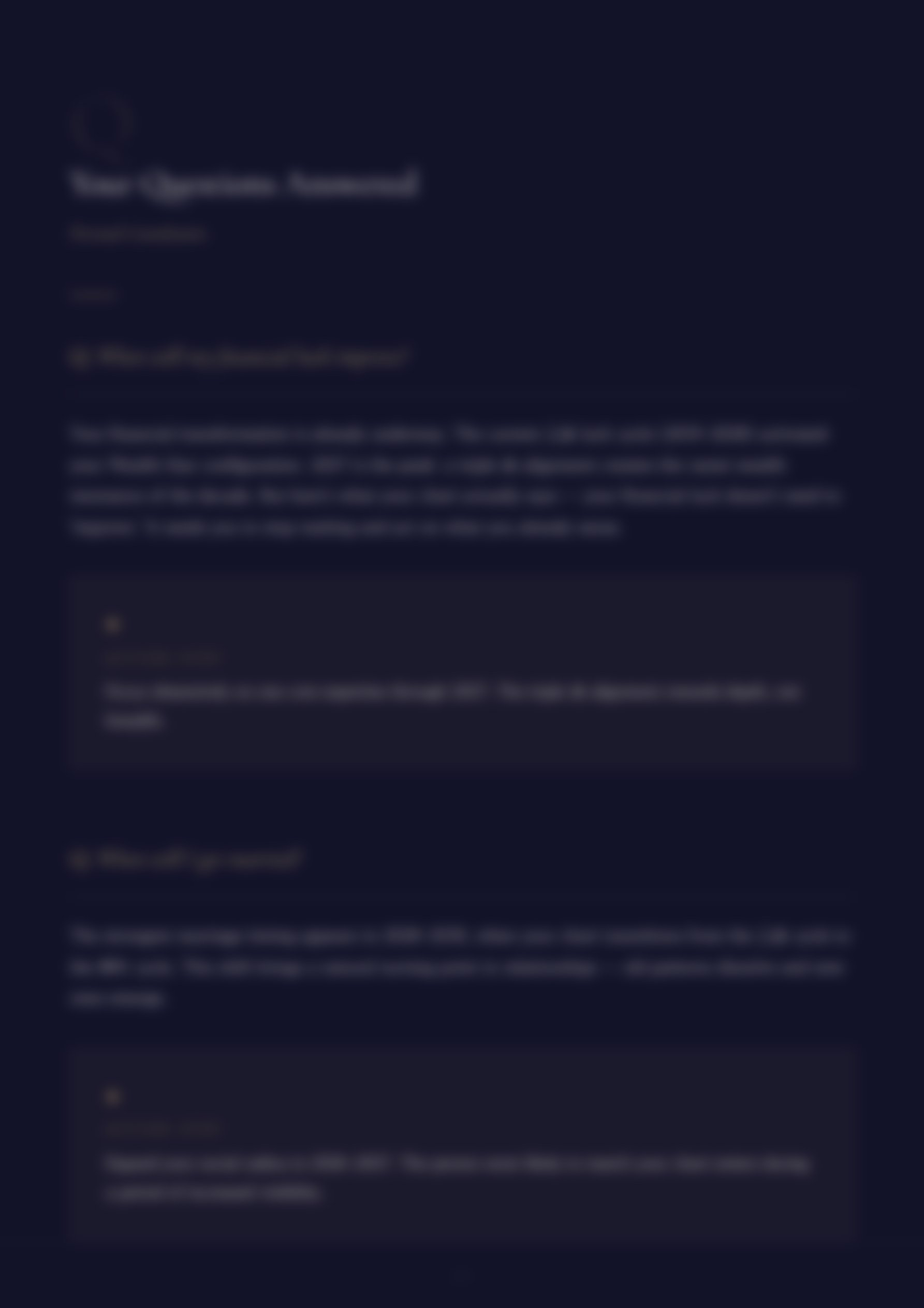 Custom questions answered in a Saju Atelier reading